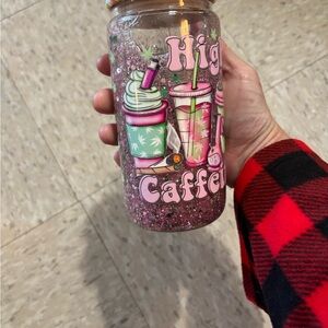 Glittery High Caffeine Tumbler